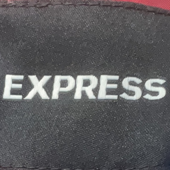 Vintage Express Wool Y2K Red Black Heathered Tweed Pea Coat Jacket Size Small S - Picture 4 of 6